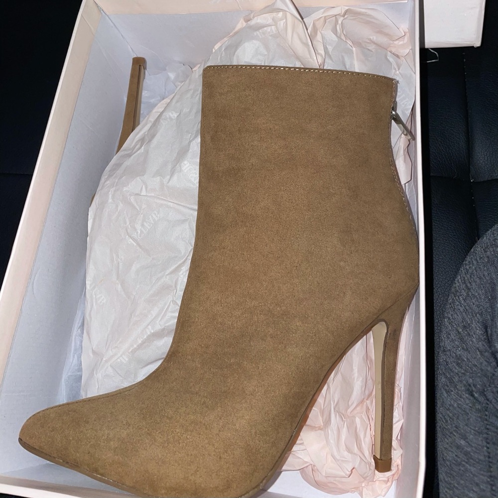 suede stiletto booties